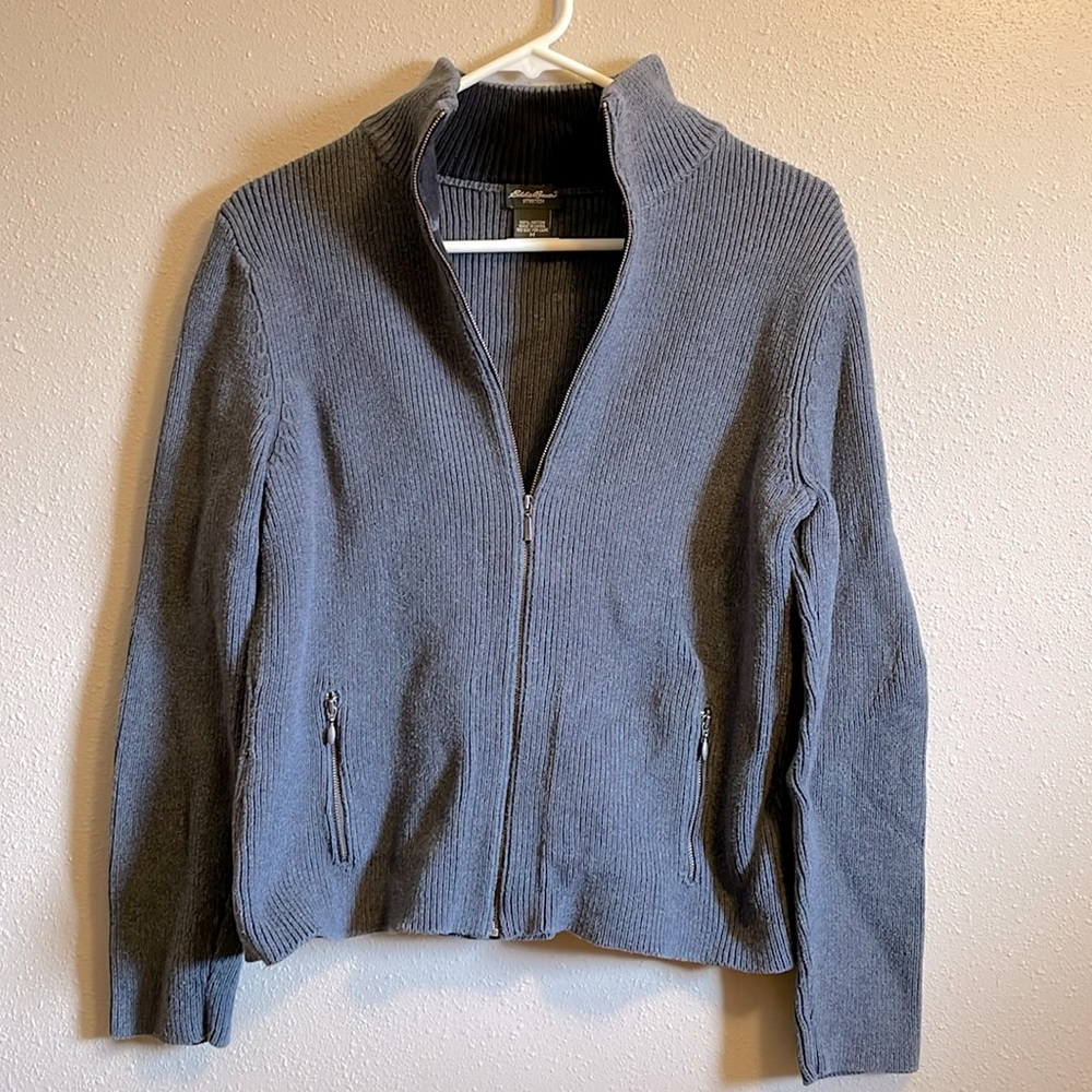 Eddie Bauer ladies heavy zip up sweater